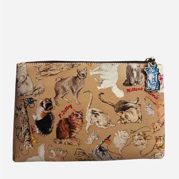 Sydney Love Cat Print Clutch Bag - Picture 2 of 6